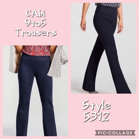 Cabi 9to5 Trousers, Navy Size 4 Style 5312 EUC - Picture 1 of 8